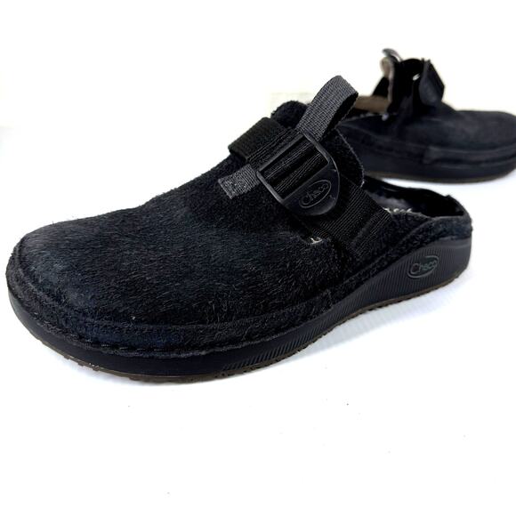 Chaco Shoes - CHACO Black Suede Paonia Clog Men's 7/Women's 9 Casual Gorpcore Outdoor Granola